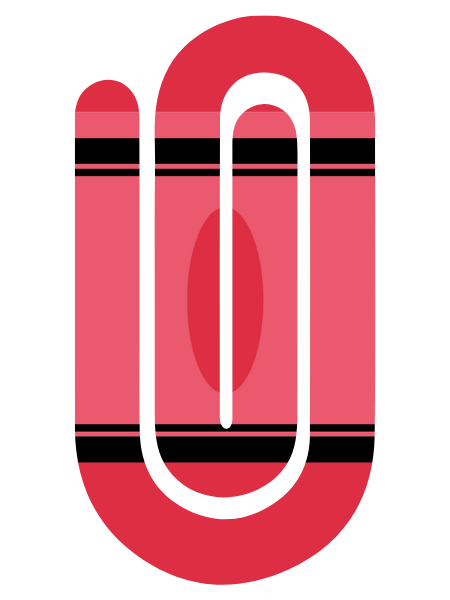 Jumbo Paperclip -  Orange Crayon