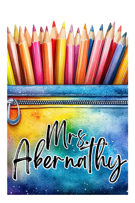 Water Color Colored Pencils Clipboard