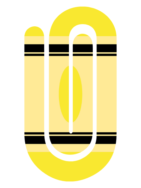 Jumbo Paperclip -  Yellow Crayon