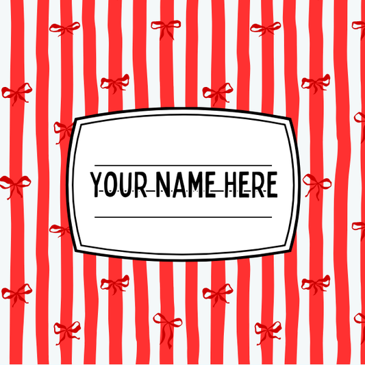 Bows and Stripes Red Mousepad