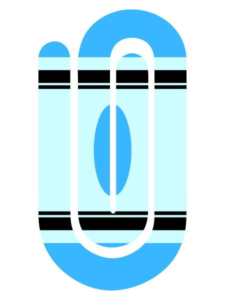 Jumbo Paperclip -  Blue Crayon