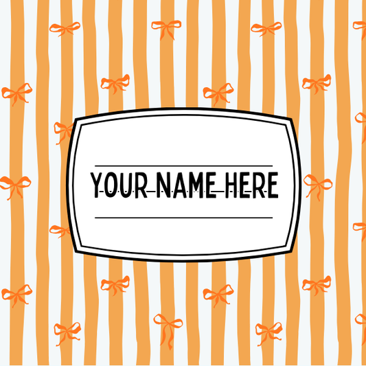 Bows and Stripes Orange Mousepad