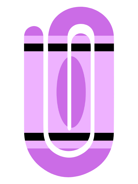 Jumbo Paperclip -  Purple Crayon