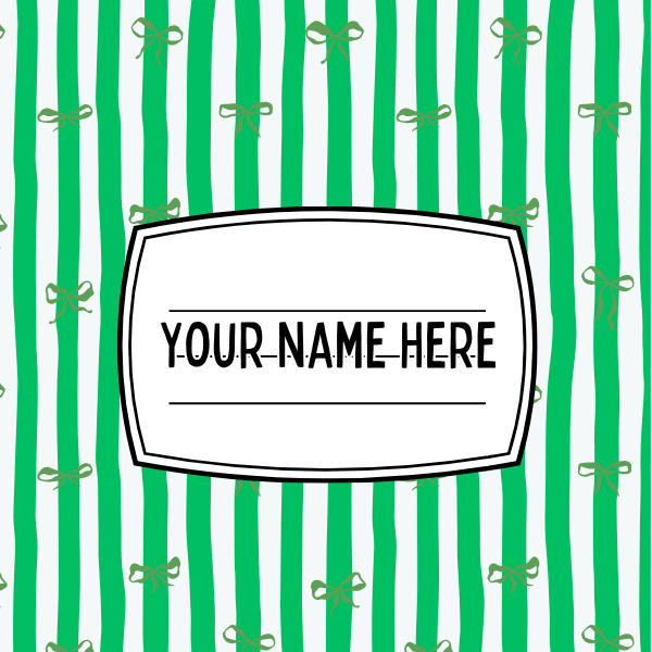 Bows and Stripes Green Mousepad