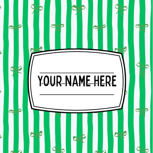 Bows and Stripes Green Mousepad