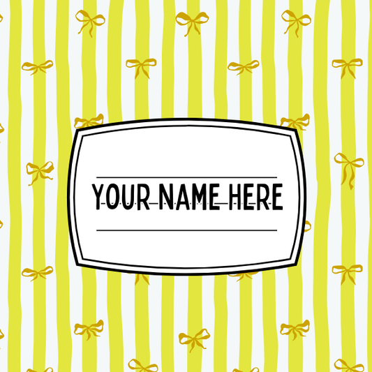 Bows and Stripes Yellow Mousepad