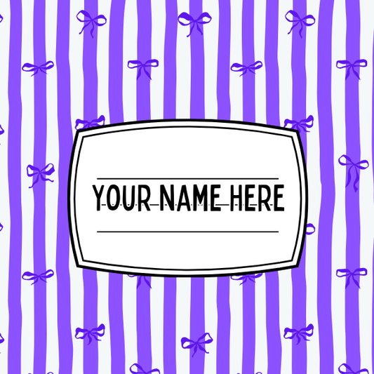 Bows and Stripes Purple Mousepad