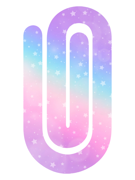 Jumbo Paperclip -  Pastel Galaxy