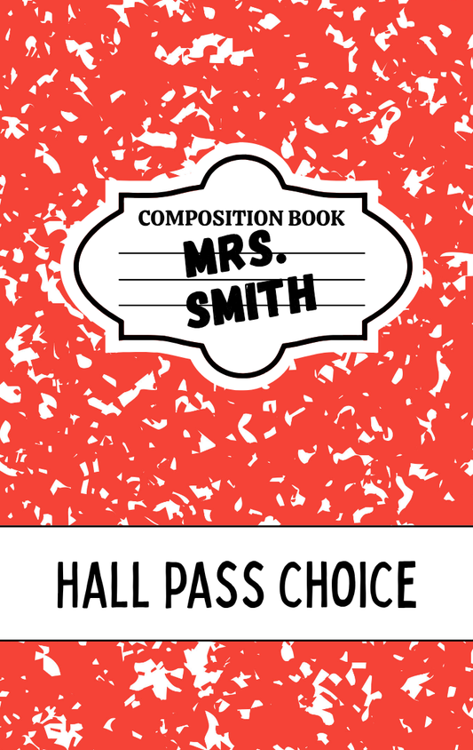 Hallpass - Composition Red