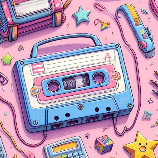 Pink Retro Cassette Mousepad
