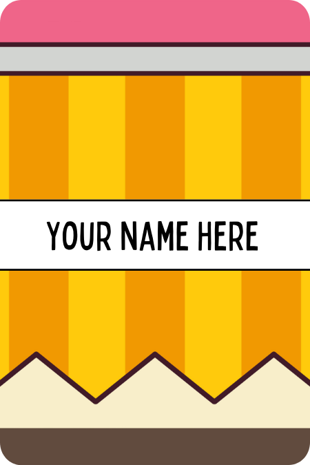 Badge Holder - Yellow Pencil