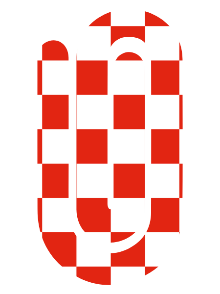 Jumbo Paperclip - Red Checkered
