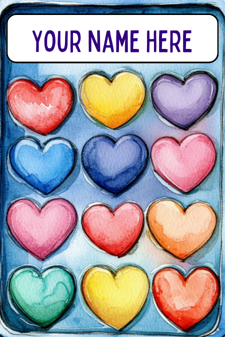 Badge Holder - Hearts