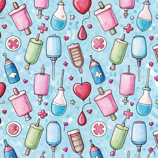 Nurse Blue Background Supplies Mousepad