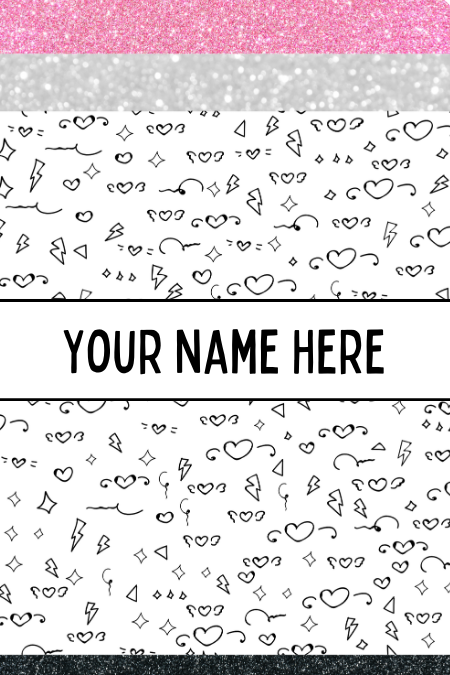 Badge Holder - Doodle Pencil