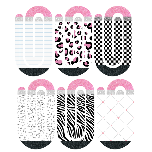 Jumbo Paperclip Set- Black and White Pencils
