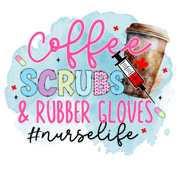 Nurse Coffee Scrubs & Rubber Gloves Mousepad