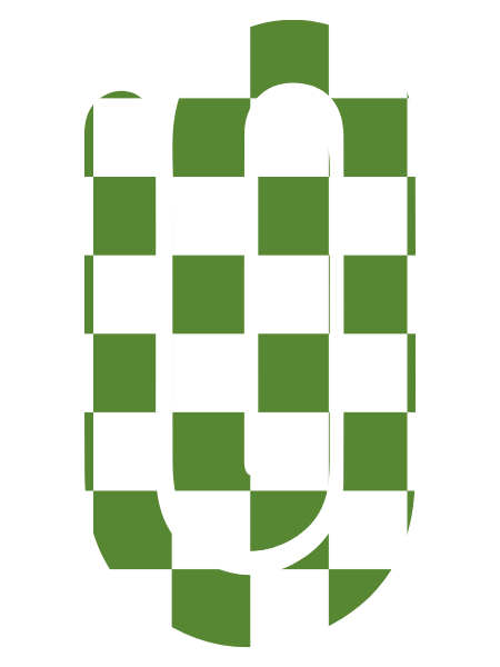 Jumbo Paperclip - Green Checkered