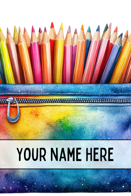 Badge Holder - Colored Pencil Pouch