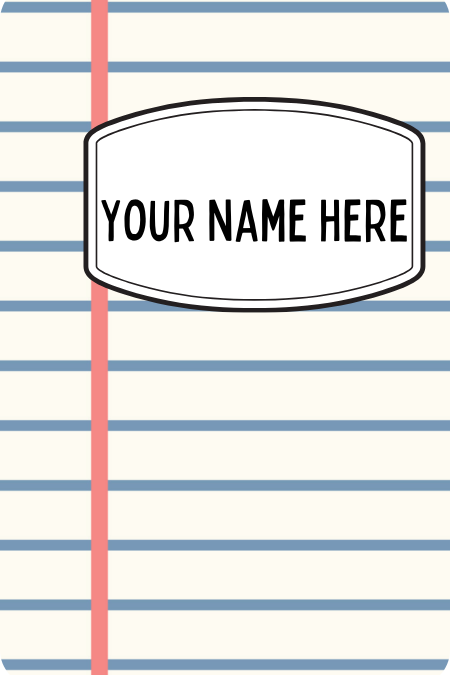 Badge Holder - Notebook Paper