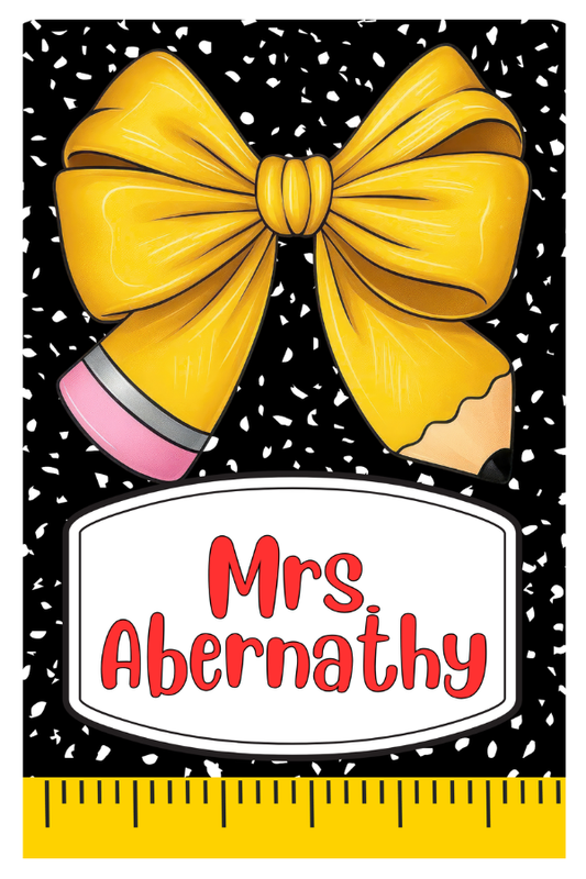 Yellow Pencil Bow Clipboard