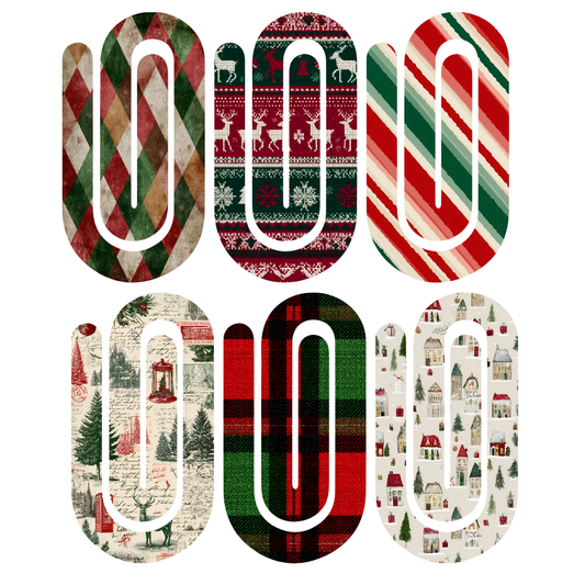Jumbo Paperclip Set- Christmas