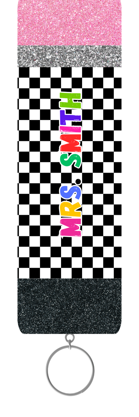 Wristlet - Pencil Checkered