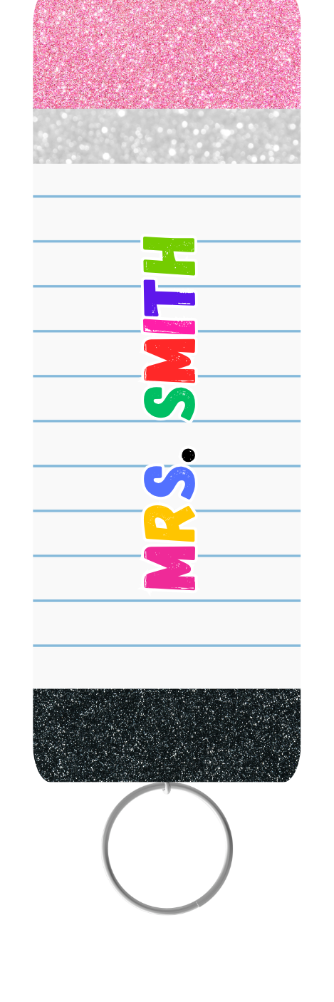 Wristlet - Pencil Notebook Paper