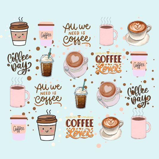 Coffee Pink and Blue Mousepad